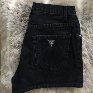 1990’s Vintage Black Jean Shorts